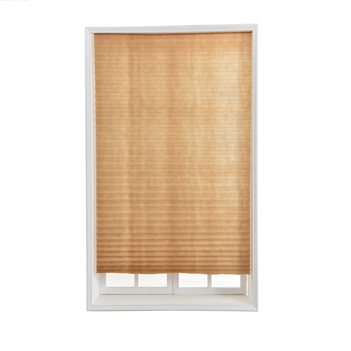 JustVH Self Adhesive Curtain Pleated Blind Balcony Cordless Pleated