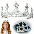 thumbnail image 2 of Crystal Princess Crown For Girls, Christmas Gift Tiara for Little Girl, Princess Crowns for Little Girls, Gold Kid Birthday with Rhinestone Accessories For Girls Wedding Prom Costume Party, 2 of 9