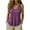 Purple, variant on Women's V Neck Shirts Contrast Trim Sleeveless Tank Top Breathable Casual Undershirt for Summer Purple 2XL