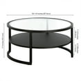 thumbnail image 2 of Evelyn&Zoe Winston 34.25" Wide Round Coffee Table with Metal Shelf in Blackened Bronze, 2 of 5
