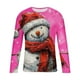 thumbnail image 4 of Blusas y camisas de manga larga y cuello redondo para hombre, informales, a la moda, con estampado navideño, cuello redondo, blusas de licra de manga larga para hombre., 4 of 5