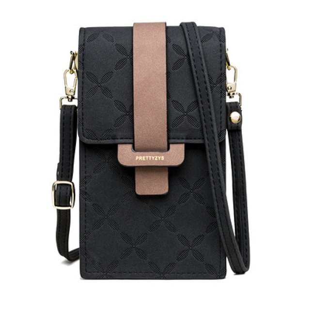 Teléfono móvil de mujer con cartera colgante, bolso de hombro para teléfono móvil, cuero PU, bolso de hombro pequeño, bolso para teléfono