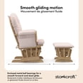 thumbnail image 4 of Storkcraft Hoop Glider and Ottoman, Natural with Pink, 4 of 13