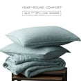 thumbnail image 6 of Kasentex Quilt-Coverlet-Bedspread-Blanket-Set + Two Shams, Ultra Soft, Machine Washable, Lightweight, All Season, Nostalgic Design - Hypoallergenic - Solid Color, QUEEN + 2 Standard Shams, GREEN, 6 of 6