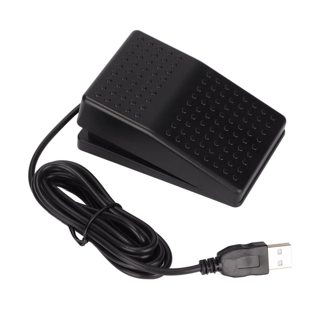 Pedal de interruptor de pie USB, Pedal de interruptor de un solo pie ergonómico multifuncional de alta sensibilidad con Cable de 2m para computadora
