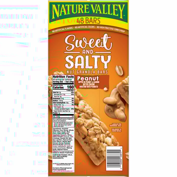 thumbnail image 5 of Nature Valley Sweet 'N Salty Granola Bar, Peanut, 1.2 oz, 48-count, 5 of 5