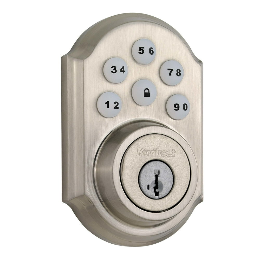 Kwikset 913 Smartcode Smartkey Electronic Deadbolt, Satin Nickel