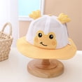 thumbnail image 2 of Xfvqtps Toddler Bucket Hat Cute Animal Frog Design Wide Brim Mesh Sunshade Sun Protection Breathable Soft Outdoor Sun Hat for 1-4 Years Yellow, 2 of 7