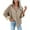 Beige, variant on WTXUE Button-Up Shirts Long Sleeve, Round Neckline Womens Summer Tops 2024 Corduroy Oversized Wa Womens Shirts Solid, Blouses Long Sleeve Shirts | Outerwear for Women Hot Pink S