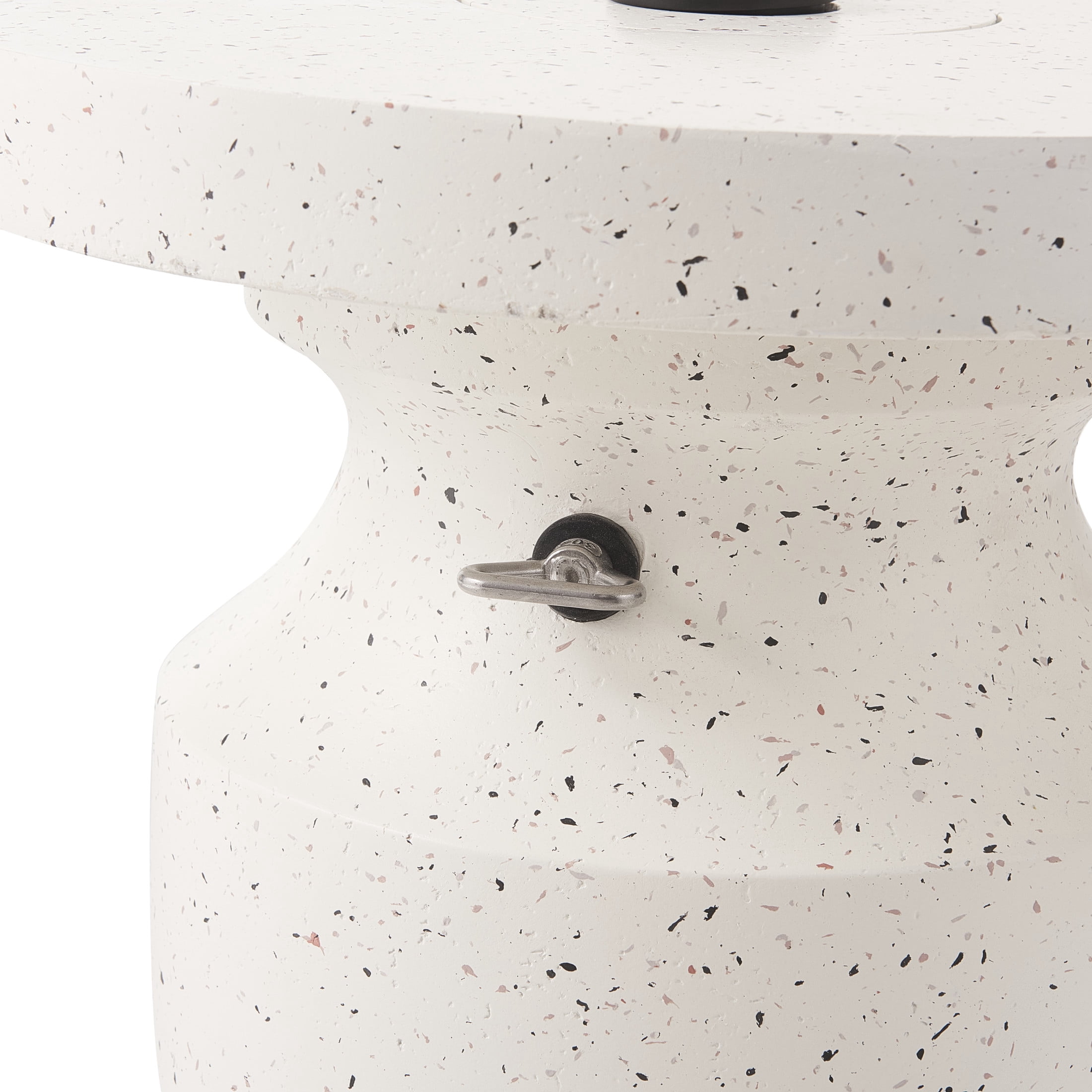 Christopher Knight Home 24.25" Outdoor MGO Umbrella Base Stand, Multiple Cap Sizes, White Speckled