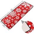 thumbnail image 2 of Dreamtimes White Snowflakes Hallway Runner Rug 2'x6' Kitchen Rug with Rubber Backing Red Christmas Non Slip Entryway Rug Runner Washable Soft Area Rug for Hallway Bedroom Kitchen Decor, 2 of 6