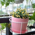 thumbnail image 3 of Support Suspendu pour Pot de Fleurs, 5 Pcs de Pot de Fleurs Suspendu en Métal, Support de Pot de Plante pour Balcon, Paniers de Jardinière Ronds, pour la Maison, Balcon, Jardin, Rambarde, 3 of 5