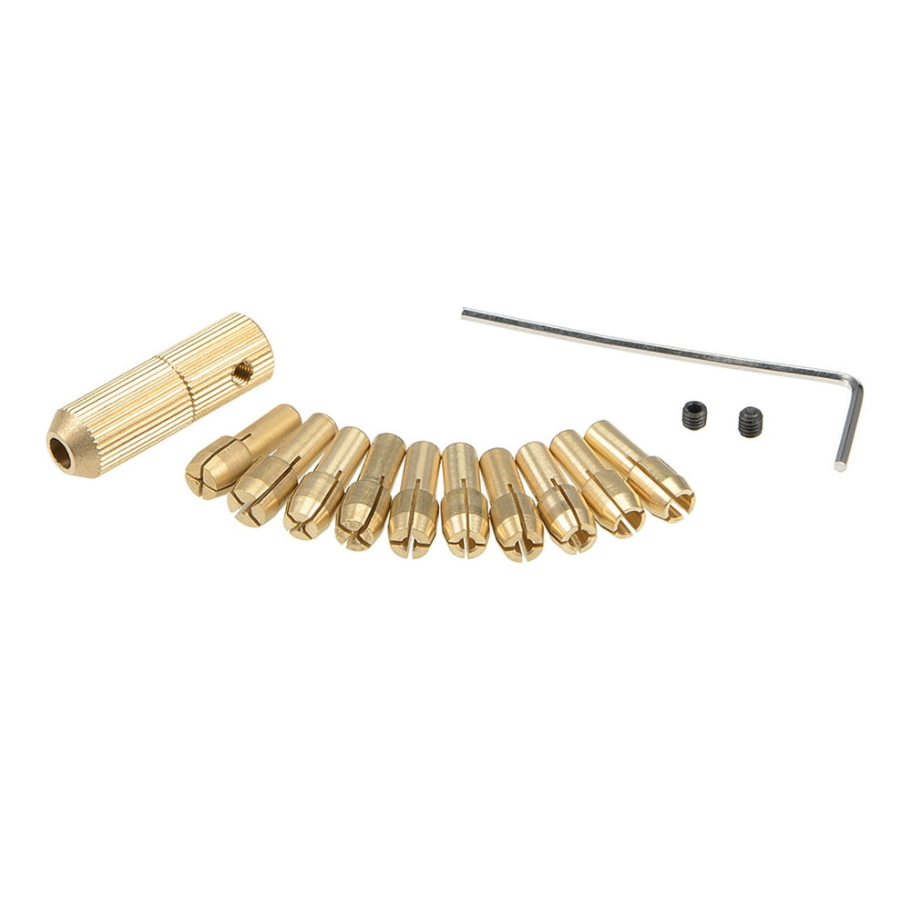 Brass Drill Chuck Collets Set, 3.2mm0.5mm for Dremel Rotary Tools