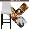 thumbnail image 5 of Unique Bargains Bar Stool Covers Counter Height Side Chair Slipcover Silver Grey 2 Pcs, 5 of 8