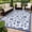Dark Blue/White, variant on Vintage Floral Outdoor Rug 5x8, Waterproof Reversible Plastic Straw Patio Mat with Carrying Bag, Foldable Lightweight Camping Rug for RV, Porch, Deck, Beach, Picnic, Balcony