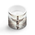 thumbnail image 2 of SEANATIVE 4 Pack Flameless LED Candles Remote Control Flickering LED Pillar Candles Battery Operated, Timer Multi-Color Options Tea Lights for Party Dinner Event Decor, Cross with Jesus Wings, 2 of 7