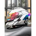 thumbnail image 2 of Casco integral para motocicleta con doble visera y Bluetooth, nuevo casco estándar nacional para hombres y mujeres, 2 of 5