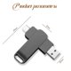 thumbnail image 4 of Phone Memory USB 3.0 Type C 2 in 1 Metal Rotatable Portable Flash Drive Black 128GB, 4 of 5
