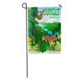 thumbnail image 1 of JSDART Drapeau de Jardin Arbre Vert Forêt Tropicale Jungle Différentie Léopard Bannière Décorative pour Maison 28x40 Pouces, 1 of 2