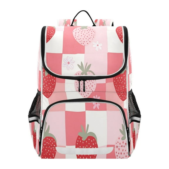 YAZAOO School Backpack Travel Bag Bookbags Bookbags Strawberry Delight Pattern
