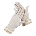 thumbnail image 3 of dianhelloya Wedding Gloves See-through Thin Lace Leopard Print Hollow Out Decorate Shirring Vintage Breathable Prom Gloves for Dating 1 Pair Khaki, 3 of 8