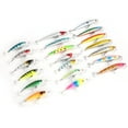 thumbnail image 1 of Señuelos de pesca artificiales, 20 piezas de señuelos de pesca de plástico, aparejos de pesca, señuelos de pesca realistas, diseño revolucionario, 1 of 8