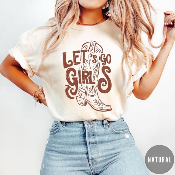 Let’s Go Girls Shirt, Retro Cowgirl Rodeo Graphic Tee, Girls Trip Shirt, Bachelorette Party T-Shirt, Bride Squad Western