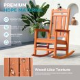 thumbnail image 6 of Oversized HDPE Outdoor Rocking Chair, All-Weather High Back Porch Rocker, Orange, 6 of 7