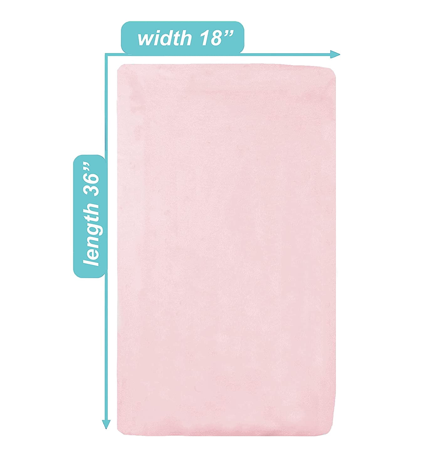 American Baby Company 2 Pack 100% Cotton Knit Fitted 18" x 36" Cradle/Bassinet Sheet - Compatible with Mika Micky Bassinet, Pink, Soft Breathable, for Girls