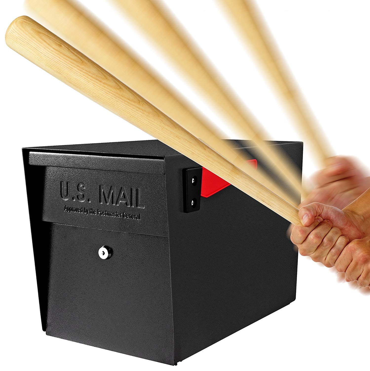 Mail Boss 7106 Curbside Security Locking Mailbox, Black