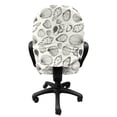 thumbnail image 3 of Nautical Office Chair Slipcover, Sketch Style Pattern with Continuous Seashells Summer Beach Souvenirs Marine Art, Protective Stretch Decorative Fabric Cover, Standard Size, Grey Ivory, by Ambesonne, 3 of 5