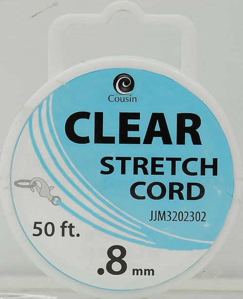 Cousin's 0.8 mm Clear Stretch Cord, 15.2 m (50 ft)