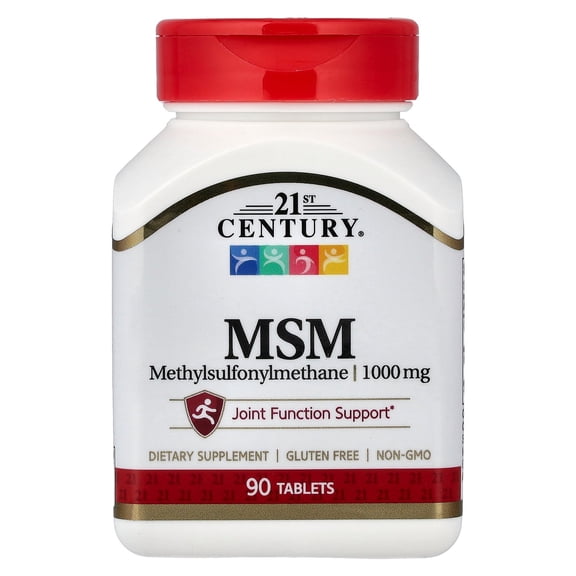 21st Century MSM, Methylsulfonylmethane, 1,000 mg, 90 Tablets