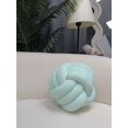 thumbnail image 1 of Almohada de bola redonda con nudo de cuerda de tres hilos tejida a mano para decoración del hogar, almohada de bola con nudo de terciopelo de cristal, 1 of 6