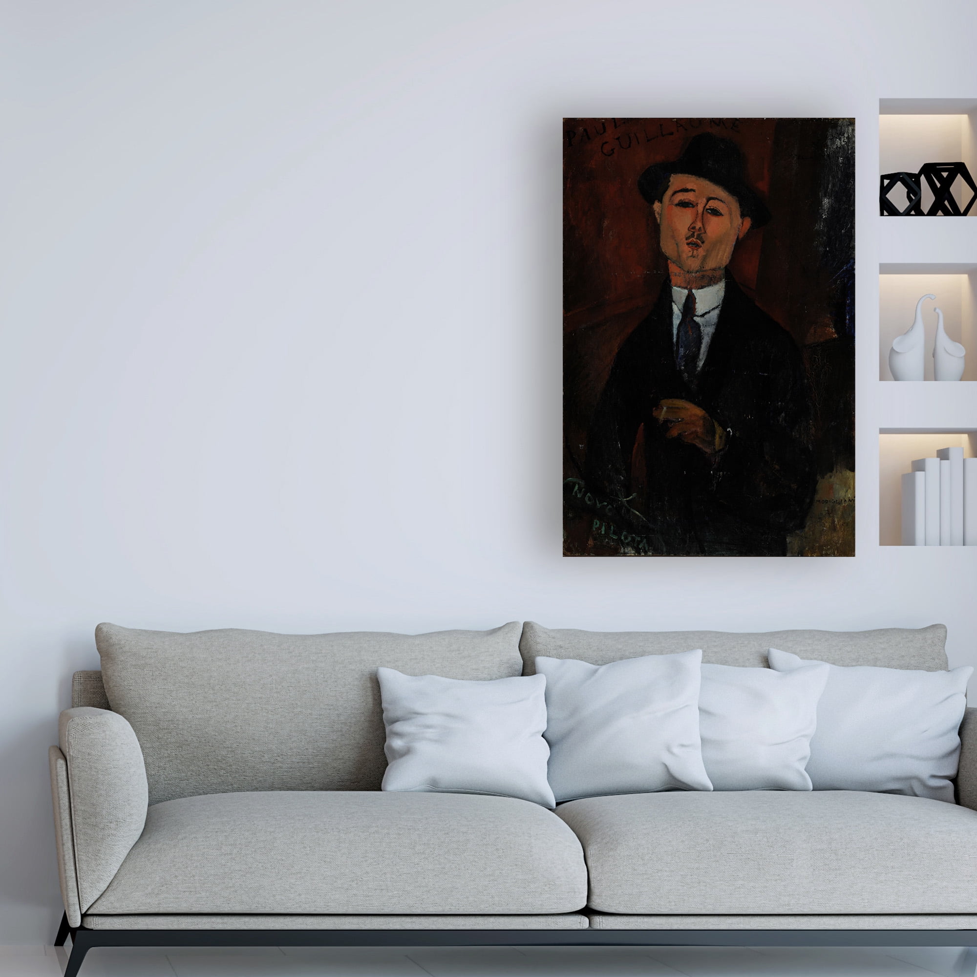 Modigliani 'Paul Guillaume, Novo Pilota' Canvas Art