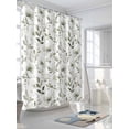 thumbnail image 3 of Boanket Polyester Fabric White Spring Floral Shower Curtain, Summer Botanical Watercolor Waterproof Bathtub Curtain Bathroom Decor Set with Hooks 54 x 78 Inches,, 3 of 6