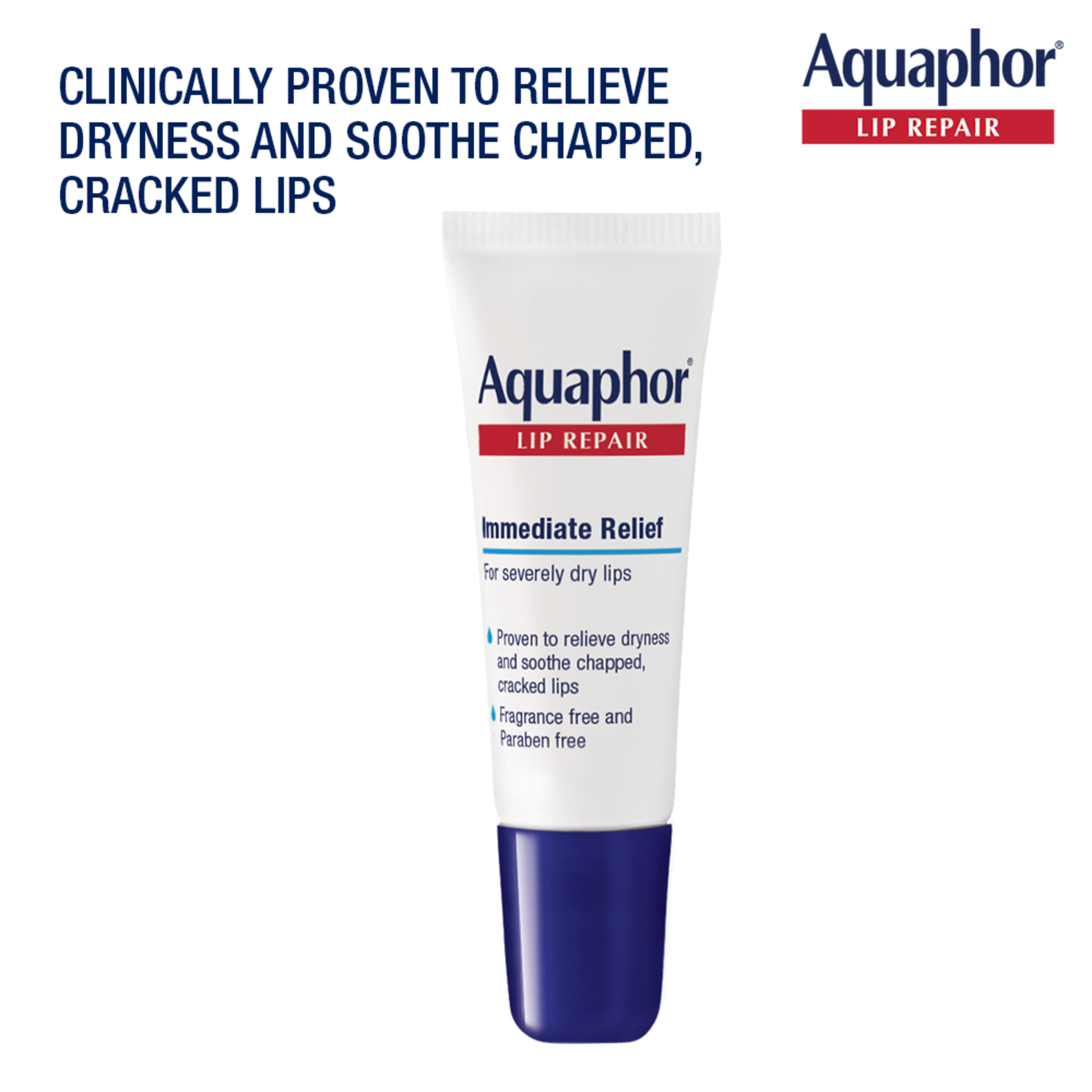 Aquaphor Lip Repair Ointment, Long-lasting Moisture to Soothe Dry Chapped Lips, .35 fl. oz. Tube - image 5 of 9