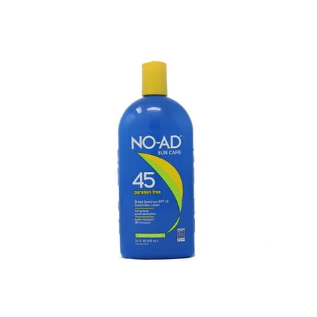 No-Ad Sunscreen Lotion SPF 45, 16.0 Fl Oz (Best Sun Protection Lotion)