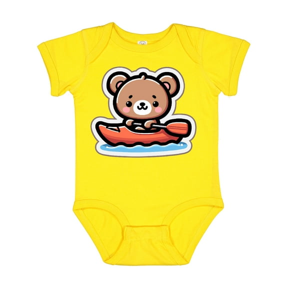 Inktastic Kayaking Future Kayaker Bear Boys or Girls Baby Bodysuit