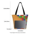 thumbnail image 3 of Sikiie Colorful Building Blocks A Shoulder Bag Casual Hobo Crossbody Tote Bag for Women and Men Large Purse Messenger Bag Travel Work, 3 of 6