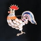 thumbnail image 5 of 2 broches de gallina y gallo con cristales de imitación chapados en oro y esmalte, bonitos broches de gallina para solapa, divertidos y novedosos para mujeres y niñas, 5 of 7