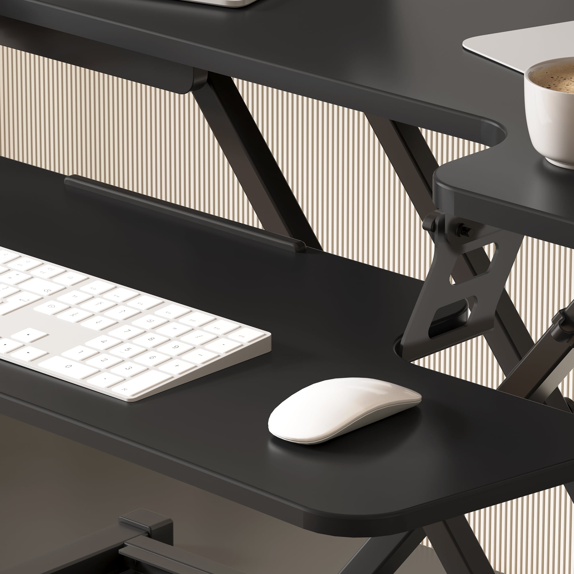 Flexispot 32Width Desk Converter with Removable Keyboard Tray