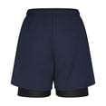 thumbnail image 6 of Hurxie Men's 2 in 1 Workout Running Shorts 5" with Pockets Quick Dry Gym Athletic Shorts with Compression Liner Dark Blue,XL, 6 of 6
