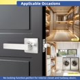 thumbnail image 3 of GOBEKOR 1 Pack Poignée de Porte Intérieure en Nickel Brossé pour Portes de Placard et de Couloir Poignée Réversible Non Verrouillable Moderne Squa, 3 of 6