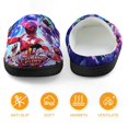 thumbnail image 5 of Kids Power Rangers Slippers Boys Girls Non-Slip Fuzzy House Slippers Warm Soft Plush Winter House Shoes Slip-On Shoes, 5 of 7