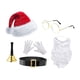 thumbnail image 5 of Conjunto de disfraz de Papá Noel navideño, disfraz de Navidad para actuación, disfraz, mascarada Juego de 6 piezas, 5 of 9