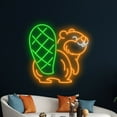 thumbnail image 4 of Handmadetneonsign Beaver Neon Sign, Cute Beaver Wall Art Decor, Beaver Animal Wall Decor, 4 of 5