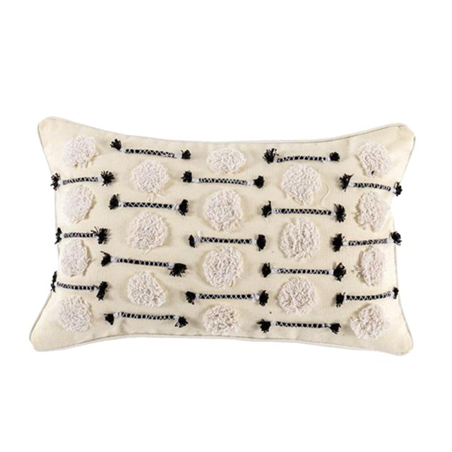 Cojín Copetudo Cojín Cojín Funda de almohada Suave decorativa Gloria Funda de almohada borlas