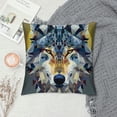 thumbnail image 2 of Orinice Wolf Moon Geometric Pattern Graphic Decorative Cushion Throw Pillow Cover 24x24in, 2 of 5
