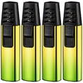 thumbnail image 1 of Encendedor Recargable ColorTorchGreen 4 Pzas Verde/Amarillo Recargable Metal Gas Butano., 1 of 1